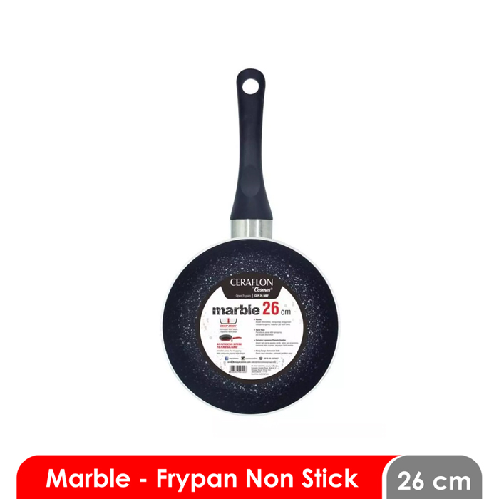 Cosmos Frying Pan Marble Anti Lengket 26 cm - CFP-26MB